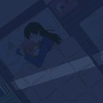  2girls bed bed_sheet black_hair commentary_request futon hug koito_yuu multiple_girls nanami_touko night pajamas sleeping under_covers yagate_kimi_ni_naru yuri yuri_hirune 