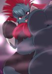  anthro claws fang_the_weavile feet female first_person_view foot_fetish foot_focus hi_res looking_at_viewer low-angle_view nintendo pok&eacute;mon pok&eacute;mon_(species) restluck soles solo toe_claws video_games weavile 