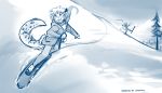  2020 7:4 anthro barefoot basitin blue_and_white clothed clothing conditional_dnp digitigrade duo fail felid female flailing fluffy fluffy_tail fur hi_res jacket keidran madelyn_adelaide maeve_(twokinds) mammal monochrome open_mouth open_smile outside pantherine scarf screaming sketch skiing skiis smile snow snow_leopard snowboard snowboarding solo_focus spots spotted_body spotted_fur tom_fischbach topwear twokinds webcomic winter winter_clothing 