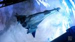  blue_theme dated dofresh evenprime highres no_humans planet scenery science_fiction signature space space_craft 