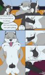  3:5 animal_genitalia animal_penis anthro anthro_on_taur bodily_fluids breasts canid canine canine_penis clothed clothing comic comic_page cum cum_inside cum_on_knot dirty_talk ejaculation english_text felid feline_penis female fox furniture genital_fluids genital_piercing genitals hair herm hi_res hybrid hybrid_genitalia hybrid_penis hybridow_leopard implied_incest incest_(lore) intersex intersex/female jeto_(jeto_calihan) knot mammal multi_breast neiri nipples pantherine penile_spines penis piercing ponytail precum precum_on_knot precum_on_penis pulling_hair pussy raised_tail sibling sister sisters snfox snow_leopard table taur text topless touching_hair 