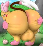  2020 alolan_raichu alternate_color anthro anus backsack balls bedroom_eyes bent_over big_balls big_butt blush blush_stickers butt butt_focus fan_character fur genitals girly grass hand_on_butt hi_res huge_anus huge_balls huge_butt looking_at_viewer looking_back male multicolored_body multicolored_fur narrowed_eyes nintendo nude outside pandashorts pecha_berry pink_body pink_eyes pink_fur pink_sclera pok&eacute;mon pok&eacute;mon_(species) rear_view regional_form_(pok&eacute;mon) seductive sieg_(thehorseshoecrab) sky solo spread_butt spreading standing thick_thighs two_tone_body two_tone_fur video_games yellow_body yellow_fur 