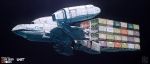  commentary concept_art container dated dofresh english_commentary highres logo love_death_+_robots no_humans outdoors scenery science_fiction signature space space_craft star_(sky) 