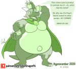  2020 3_toes 4_fingers anthro belly big_belly biped bracelet cape claws clothing collar crocodilian crown dialogue digital_drawing_(artwork) digital_media_(artwork) donkey_kong_(series) dragon english_text fingers horn hypnosis hypnovember jewelry king_k._rool kremling male mind_control nintendo open_mouth overweight overweight_anthro overweight_male reptile ringed_eyes scalie sharp_teeth simple_background smile solo soul-silver-dragon soul-silver-dragon_(character) species_transformation speech_bubble standing teeth text toe_claws toes toony transformation video_games white_background 