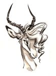  antelope bovid disney fur gazelle gazelle_(zootopia) hair hi_res horn kenket mammal simple_background smile solo white_background zootopia 