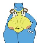  absurd_res anthro areola bedroom_eyes belly big_breasts big_butt blastoise breasts butt cannons curvy_figure female hi_res lipstick looking_at_viewer makeup narrowed_eyes navel nintendo nipples plantedpot pok&eacute;mon pok&eacute;mon_(species) seductive slightly_chubby smile solo solo_focus thick_thighs video_games voluptuous wide_hips 