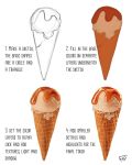  commentary english_commentary english_text floortjesart food highres how_to ice_cream original realistic signature simple_background white_background 