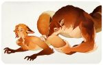  2020 anal animal_humanoid anthro brown_body brown_fur canid canid_humanoid canine canine_humanoid canis dipstick_tail duo fox_humanoid fur gloves_(marking) humanoid humanoid_on_anthro larger_anthro larger_male lying male male/male mammal mammal_humanoid markings multicolored_tail on_front oral orange_body orange_fur rimming sex simple_background size_difference smaller_humanoid smaller_male somanyfangs were werecanid werecanine werewolf white_body white_fur wolf 