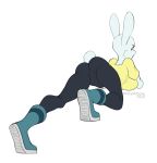  adventure_time anthro athletic boots butt cartoon_network clothing female footwear hi_res lagomorph leggings legwear leporid mammal milkymittens rabbit shirt solo topwear y5 yoga_pants 