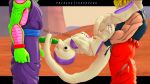  balls clothed clothing desert dragon_ball frieza frieza_race genitals goku green_body green_skin group group_sex hand_on_butt hi_res lifted male male/male namekian oral outside penis penis_grab piccolo saiyan sex tail_grab twopapers white_body white_skin 