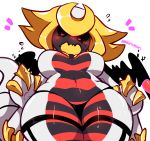  anthro anthrofied big_breasts black_sclera blush breasts curvaceous curvy_figure female giratina hi_res hoshmyposhes legendary_pok&eacute;mon navel nintendo pok&eacute;mon pok&eacute;mon_(species) solo thick_thighs video_games voluptuous wide_hips 