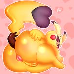  absurd_res anus bedroom_eyes big_butt butt cleft_tail female fur genitals half-closed_eyes hi_res huge_butt looking_at_viewer looking_back narrowed_eyes nintendo pikachu pok&eacute;mon pok&eacute;mon_(species) presenting presenting_hindquarters puffylover69 pussy raised_tail rear_view seductive simple_background smile solo thick_thighs video_games wide_hips yellow_body yellow_fur 