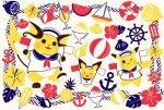  :d ;3 ^_^ anchor closed_eyes clothed_pokemon commentary_request creature drinking_straw ekm facing_viewer flag flower food fruit full_body gen_1_pokemon gen_2_pokemon happy hatted_pokemon holding holding_flag innertube leaf lemon no_humans one_eye_closed open_mouth pichu pikachu pineapple pokemon pokemon_(creature) raichu seashell shaved_ice shell smile standing standing_on_one_leg watermelon 