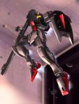  absurdres alternate_color dagger_l dock flying gun gundam gundam_seed highres holding holding_gun holding_shield holding_weapon looking_ahead mecha no_humans recoilless_rifle shield sidehiwinder solo space visor weapon 