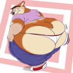  1:1 ambiguous_gender anthro big_butt brown_body brown_fur brown_hair butt butt_focus butt_jiggle canid canine canis clothed clothing domestic_dog fur hair herding_dog hi_res huge_butt human human_to_anthro looking_back male mammal mid_transformation obese obese_ambiguous obese_anthro overweight overweight_ambiguous overweight_anthro pastoral_dog rear_view solo species_transformation standing thick_thighs transformation underwear vetoknox welsh_corgi wide_hips 