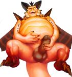  anthro balls belly big_belly dragon humanoid_penis magnus_(spyro) male masturbation moobs overweight overweight_male penile_masturbation penis seyrmo solo 
