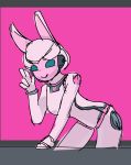  anthro blue_eyes buffy-sugo fekinox female hi_res lagomorph leporid machine mammal rabbit robot solo 