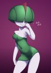  &lt;3 absurd_res ashraely biped blush breasts clothed clothing curvy_figure digital_media_(artwork) female green_hair hair hi_res humanoid looking_at_viewer nintendo not_furry open_mouth pok&eacute;mon pok&eacute;mon_(species) ralts red_eyes simple_background small_breasts smile solo text thick_thighs video_games voluptuous wide_hips 