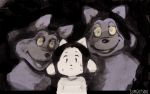  2_frame_animation animated anthro clothed clothing hair mammal short_playtime slimgiltsoul tem temmie_(undertale) undertale video_games white_body 