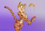  anthro breasts celine_(vinfox) cookware domestic_cat felid feline felis female food frying_pan hi_res kitchen_utensils mammal pancake solo tools vinfox 