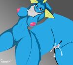  blue_body bodily_fluids breasts cum cum_inside diamonsion eeveelution female genital_fluids genitals hi_res looking_at_viewer nintendo nipples nude pok&eacute;mon pok&eacute;mon_(species) pussy sex simple_background smile solo vaporeon video_games 