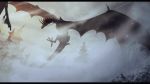  16:9 2020 ambiguous_gender black_bars day detailed_background digital_media_(artwork) dragon feral hi_res horn membrane_(anatomy) membranous_wings outside sinistereternity sky solo widescreen wings wyvern 