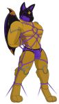  alpha_channel animal_mask animatronic anthro bdsm bondage bound briefs bulge canid canine canis clockwork_jackal clothed clothing fur hair jackal machine male mammal mask muscular muscular_anthro muscular_male notkastar pup_mask robot rope rubber solo text underwear wings 