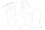  5_toes anthro clothing equid equine feet foot_fetish footwear hersheyzz horse kampferwolf male mammal monochrome musk sniffing sock_sniffing socks solo toes 