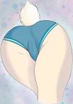  anthro bent_over blue_clothing blue_underwear butt butt_shot clothing faceless_female female hi_res kitsuke lagomorph mammal pattern_background presenting presenting_hindquarters raised_tail simple_background solo underwear unknown_artist 