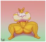  abs big_breasts big_butt border bottomless breasts butt clothed clothing female genitals huge_butt humanoid hypno_(pok&eacute;mon) kalmlyhere muscular muscular_female muscular_humanoid nintendo one_eye_closed pok&eacute;mon pok&eacute;mon_(species) pussy solo spread_legs spreading thick_thighs tongue tongue_out video_games white_border 