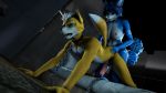  16:9 3d_(artwork) anal anal_penetration anthro blue_body breasts canid canine digital_media_(artwork) felid female female_penetrating female_penetrating_male fox fox_mccloud genitals honorboundnoob krystal male male/female male_penetrated mammal nintendo nude pegging penetration penis sex sex_toy source_filmmaker star_fox toying_partner video_games widescreen 