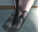  2girls black_legwear character_request commentary_request feet feet_together film_grain kneehighs love_live! love_live!_nijigasaki_high_school_idol_club multiple_girls no_shoes oouso out_of_frame shadow socks soles thighs 