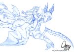  anthro clothing dragon equid flying friendship_is_magic fur furred_dragon hasbro horn mammal membrane_(anatomy) membranous_wings monochrome my_little_pony omny87 princess_cadance_(mlp) rye_dimary simple_background white_background winged_unicorn wings 