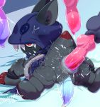  2020 anal anal_penetration animal_genitalia animal_penis appmon_(species) canine_penis digimon digimon_(species) erection genitals hackmon_(appmon) hi_res male male/male neoteny penetration penis wuirnad 