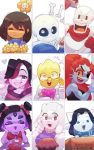  10:16 alphys anthro breasts clothed clothing female hair hi_res looking_at_viewer mammal meme_maker mettaton muffet open_mouth papyrus_(undertale) protagonist_(undertale) sans_(undertale) smile tem temmie_(undertale) topwear toriel undertale undyne video_games white_body 