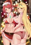  ass bikini_top christmas chungmechanic hikari_(xenoblade_2) homura_(xenoblade_2) swimsuits thighhighs xenoblade xenoblade_chronicles_2 