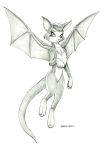  2020 baron_engel chiropteran dust:_an_elysian_tail female fidget flat_chested flying fur graphite_(artwork) hi_res mammal monochrome nimbat pencil_(artwork) signature smile solo traditional_media_(artwork) video_games 