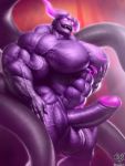  2020 3:4 abs abstract_background balls big_abs big_balls big_muscles big_penis demon erection genitals glowing glowing_eyes hand_on_pecs hi_res horn huge_muscles huge_pecs huge_penis humanoid humanoid_genitalia humanoid_penis hyper hyper_muscles hyper_pecs jugg4 male muscular muscular_arms muscular_humanoid muscular_male muscular_thighs no_pupils open_mouth penis portrait purple_eyes sharp_teeth side_view signature solo sombreve teeth three-quarter_portrait veiny_muscles 