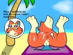 4:3 absurd_res animal_crossing anthro audie_(animal_crossing) beach canid canine canis female hi_res mammal nintendo seaside six343 solo video_games wolf 