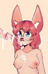  anthro apricot_(chubbiepeachie) areola blush bodily_fluids breasts canid canine chubbiepeachie cum cum_in_mouth cum_inside cum_on_face cum_on_penis cumshot digital_media_(artwork) drooling duo ejaculation erection eyewear female fox fur gem genital_fluids genitals glasses hair humanoid_genitalia humanoid_penis jewelry male male/female mammal necklace nipples nude open_mouth oral orgasm pearl_(gem) pearl_necklace penis red_hair saliva sex simple_background smile tongue tongue_out 