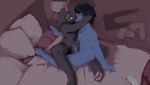  absurd_res anthro bed bedroom bovid caprine deltarune duo eyewear faceless_character faceless_male frottage furniture genitals glasses goat handjob hi_res holding_head horn human human_on_anthro humanoid interspecies kissing kris_(deltarune) male male/male mammal monster pawpads paws penile penis pompsadoodle ralsei romantic_ambiance sex tongue video_games 