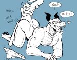  &lt;3 60percentscalie all_fours anal anal_penetration anthro anthro_penetrated butt clothing dialogue discarded_clothing doggystyle duo fangs from_behind_position horn human human_on_anthro human_on_male human_penetrating human_penetrating_anthro interspecies lizard looking_pleasured male male/male male_penetrated male_penetrating male_penetrating_male mammal muscular muscular_male nude open_mouth penetration reptile scalie sex size_difference small_dom_big_sub tail_grab tongue tongue_out whap 