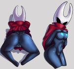  2020 anus ass_up blue_nipples blue_pussy bottomless breasts butt clothed clothing erect_nipples fecharis female genitals hi_res hollow_knight hornet_(hollow_knight) humanoid nipples nudiedoodles partially_clothed presenting presenting_hindquarters pussy raised_clothing rear_view red_clothing red_topwear solo team_cherry topwear vessel_(species) video_games 