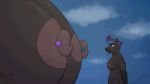  animated anthro breasts crush deanwolfwood destruction duo female female/female gigantic hyaenid macro mammal micromacro powerful short_playtime size_play titan 