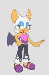  anthro bracelet chiropteran clothed clothing fangs female fours_(artist) fully_clothed hand_on_hip hi_res jewelry mammal open_mouth rouge_the_bat solo sonic_the_hedgehog_(series) wings 