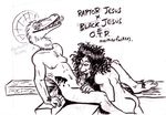 black_jesus blasphemy blood butt cross english_text erection fellatio gay halo interspecies jesus jesus_christ looking_at_viewer male meme nail nude one_true_pairing oral oral_sex otp penis plain_background raptor_jesus reptile sacrilegious scalie sex text tongue tongue_out unknown_artist vein what white_background 