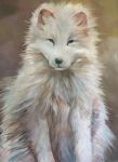  ambiguous_gender arctic_fox canid canine fdfsg feral fox fur hi_res mammal oil_painting_(artwork) painting_(artwork) realistic solo traditional_media_(artwork) white_body white_fur 