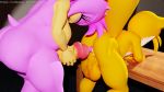  16:9 3d_(artwork) 4k absurd_res amy_rose anal anal_penetration anthro baby backsack balls bent_over birth breasts butt canid canine cock_birth crossgender digital_media_(artwork) duo eulipotyphlan fox ftg_crossgender fti_crossgender fur furniture genitals gynomorph gynomorph/male hedgehog hi_res hornybunny intersex intersex/male male mammal miles_prower penetration penis pink_body pink_fur sonic_the_hedgehog_(series) table text transfer_birthing url widescreen yellow_body yellow_fur young 