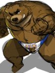  2020 3:4 absurd_res anthro belly brown_body brown_fur clothing fur hi_res humanoid_hands kemono kita_9999 male mammal navel nipples overweight overweight_anthro overweight_male sketch solo text underwear ursid 