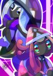  commentary english_commentary eyelashes gen_7_pokemon highres legendary_pokemon looking_at_viewer multicolored multicolored_eyes no_humans outline pokemon pokemon_(creature) signature tapu_fini tapu_lele yuyu_maybe 